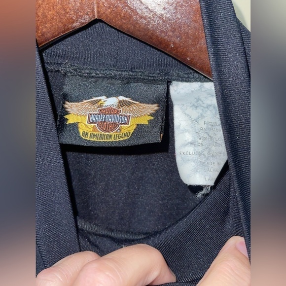 Harley Davidson Mock Turtle Neck Dry Fit Short Sleeve Size Large - Picture 4 of 5